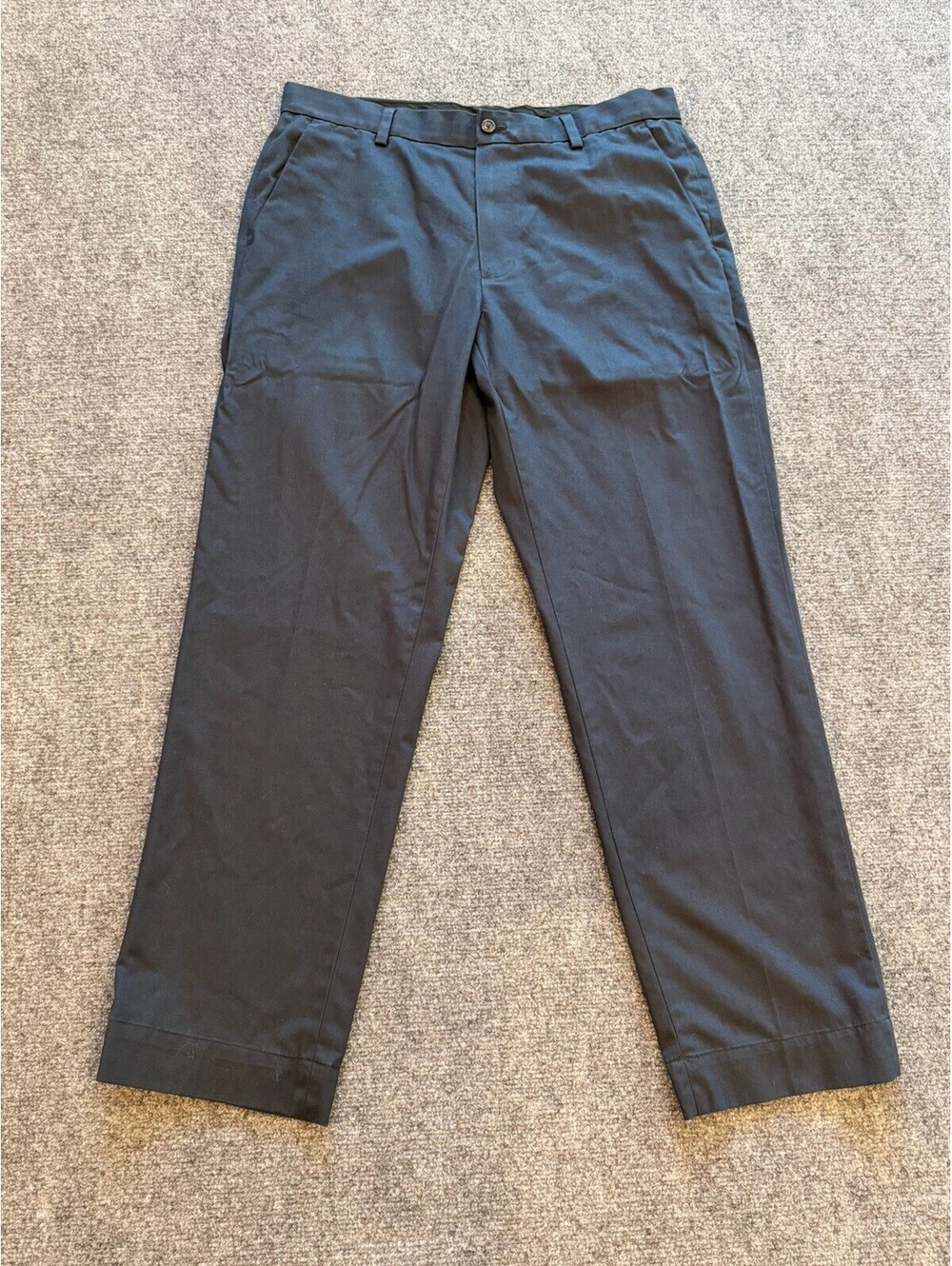 Brooks Brothers Advantage Chino Stretch Clark Fit Flat Front Pants Navy 35x30